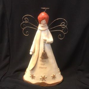 Russ Berrie & Co. Glitter & Gold "Bless Our Home"‎ Angel #22557